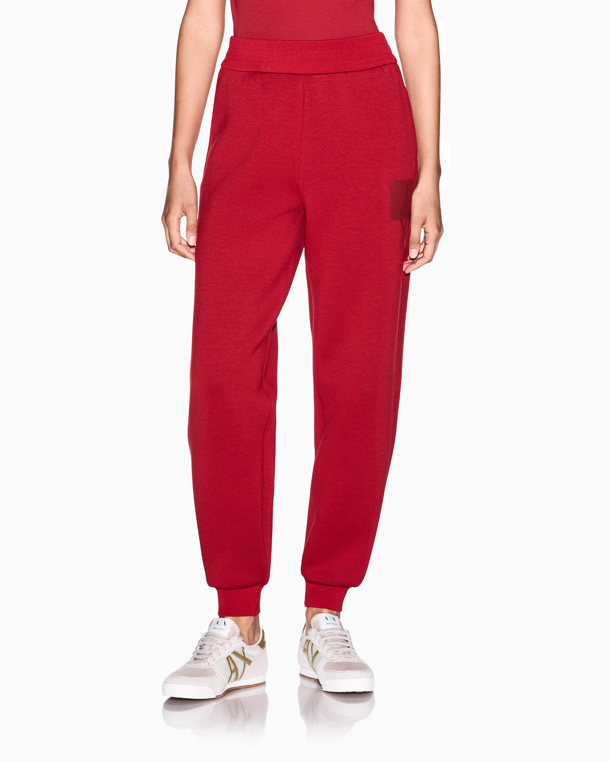 regular fit trousers viscose stretch scuba