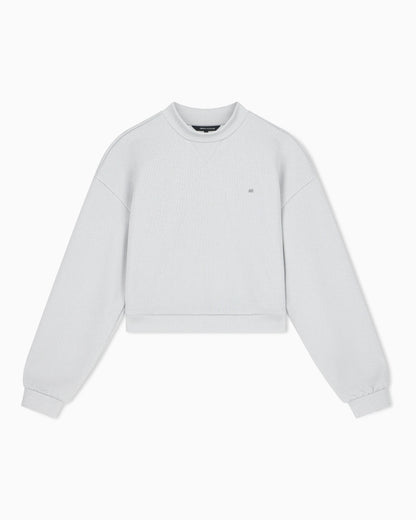 sweatshirt in shiny stretch interlock