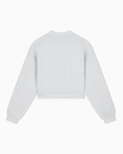 sweatshirt in shiny stretch interlock