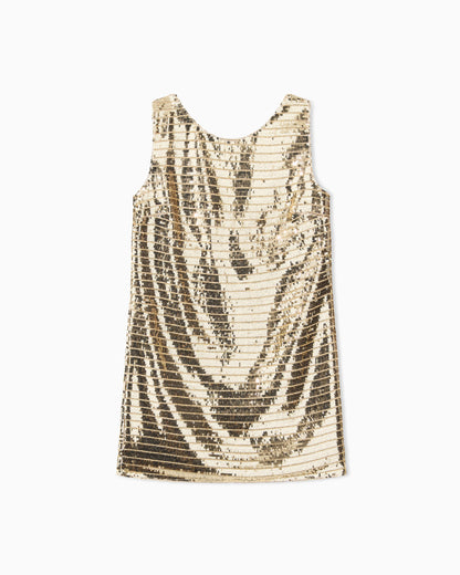 slim fit dress chiffon with sequins