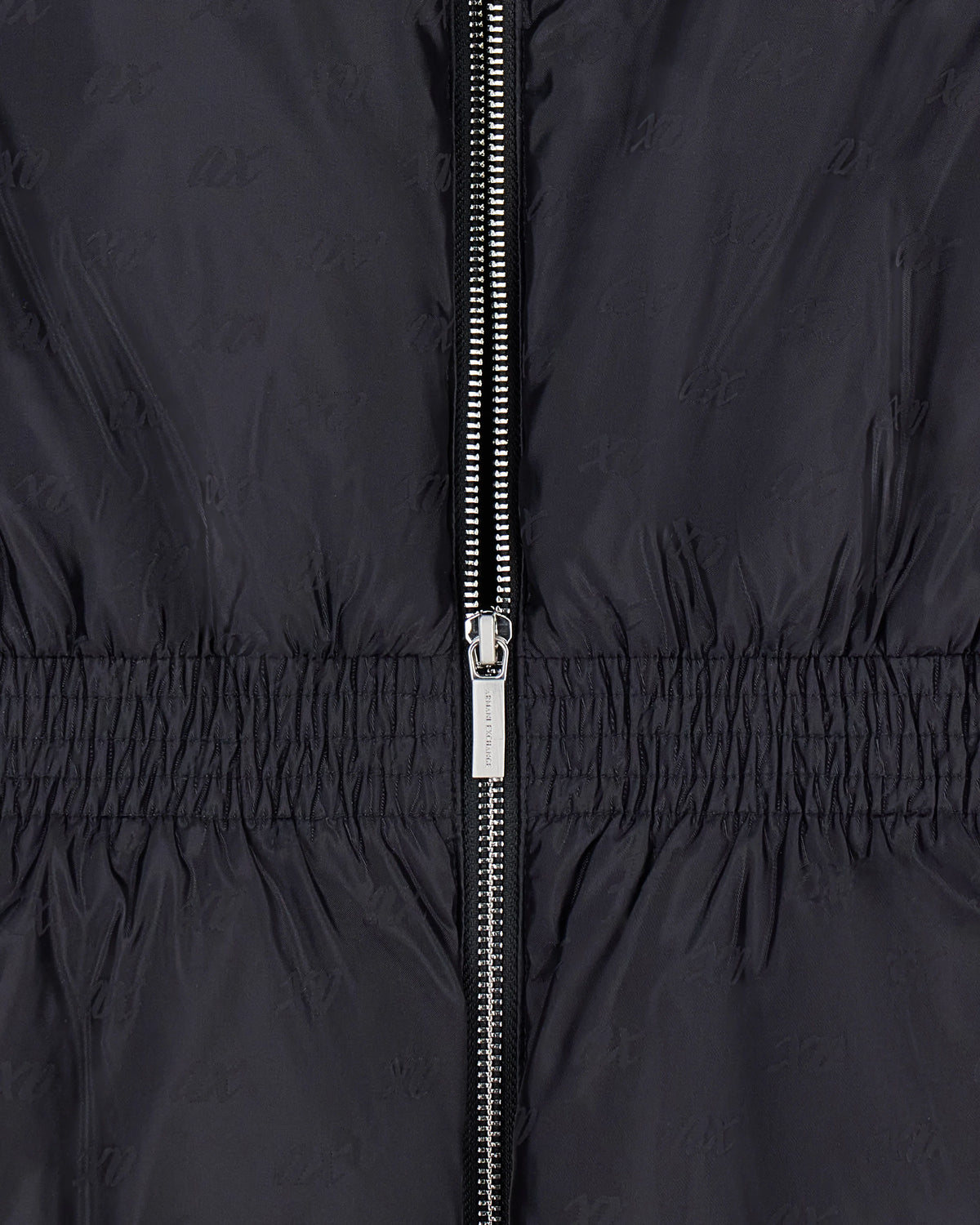 Sleeveless jacket in recycled nylon jacquard