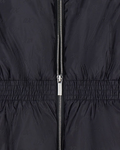 Sleeveless jacket in recycled nylon jacquard