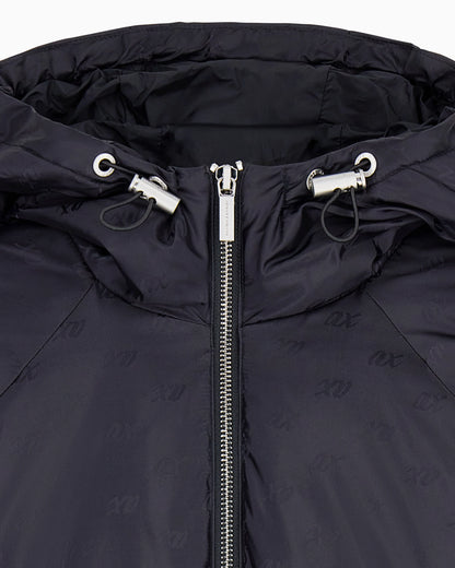 blouson jacket in recycled nylon jacquard