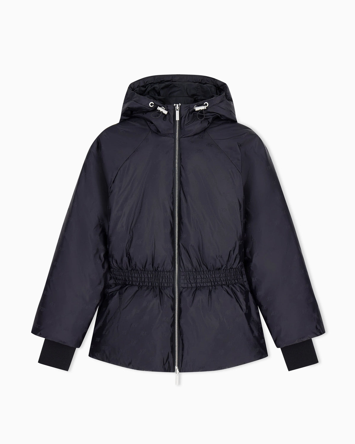 blouson jacket in recycled nylon jacquard