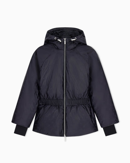 blouson jacket in recycled nylon jacquard