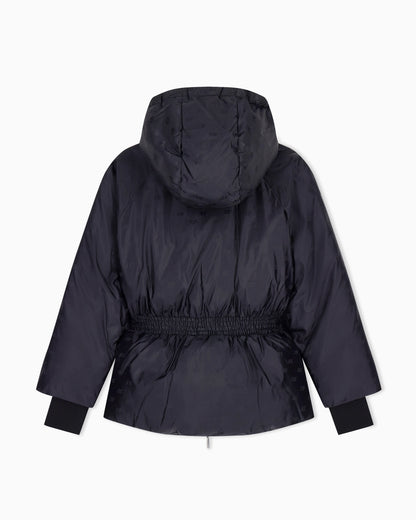 blouson jacket in recycled nylon jacquard