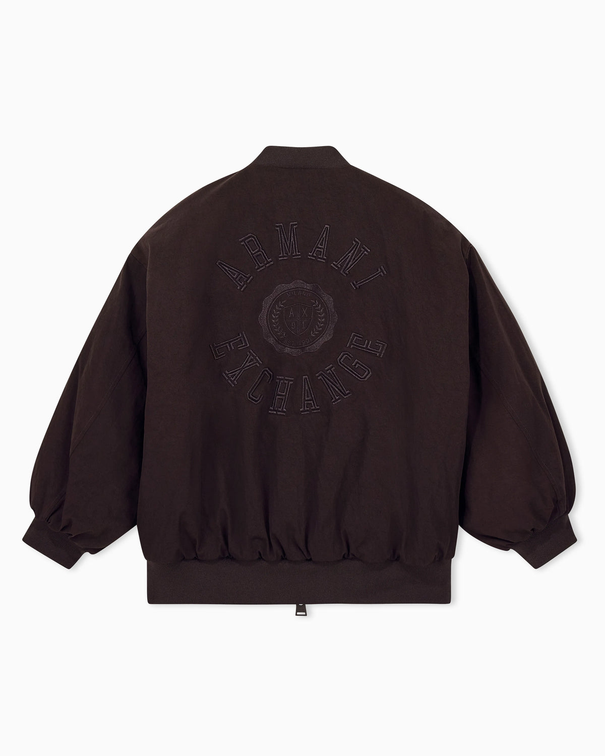Oversized blouson jacket in nylon twill