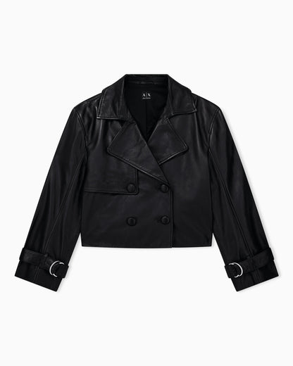 Blouson jacket in real semi-aniline leather