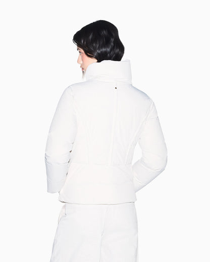 down jacket in crinkle nylon