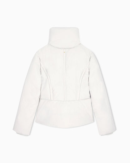 down jacket in crinkle nylon