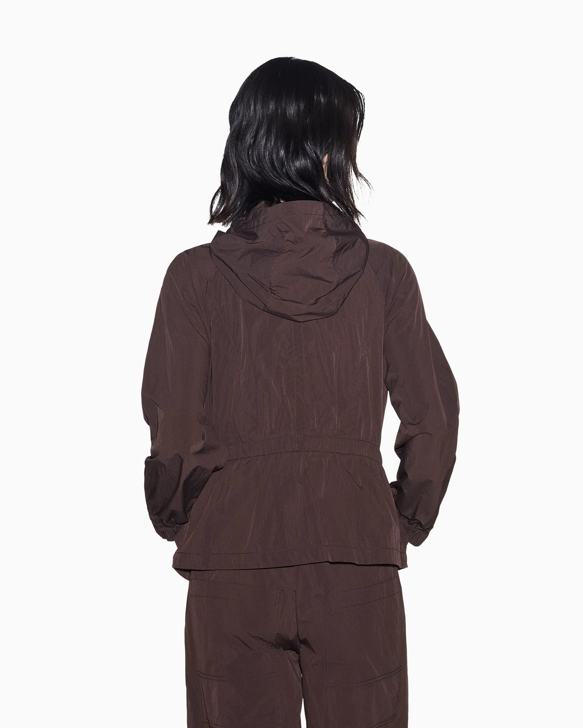 Regular fit blouson jacket in crinkle nylon