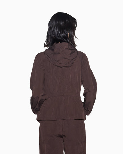 Regular fit blouson jacket in crinkle nylon