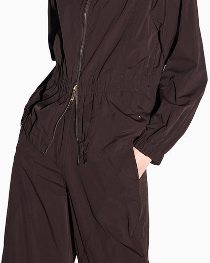 Regular fit blouson jacket in crinkle nylon