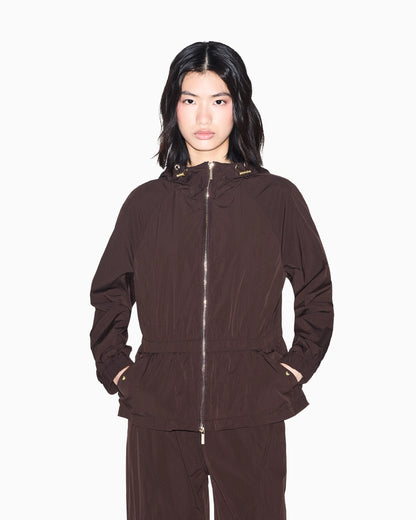 Regular fit blouson jacket in crinkle nylon