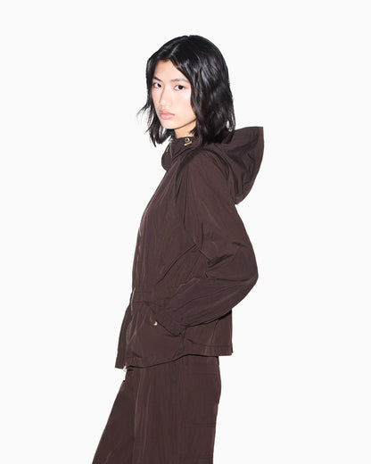 Regular fit blouson jacket in crinkle nylon