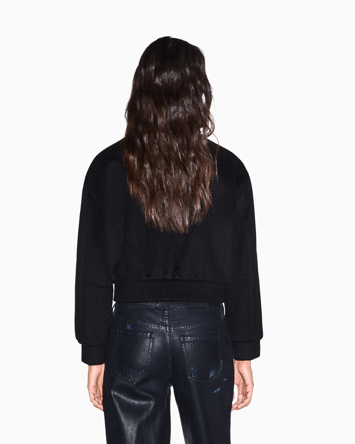 Full-zip bomber jacket with a sequin front panel