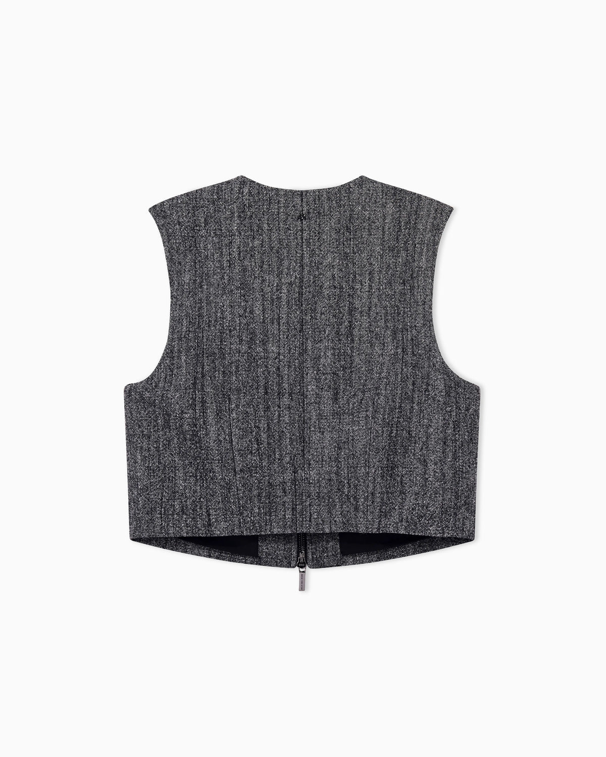 Waistcoat in stretch viscose and virgin wool