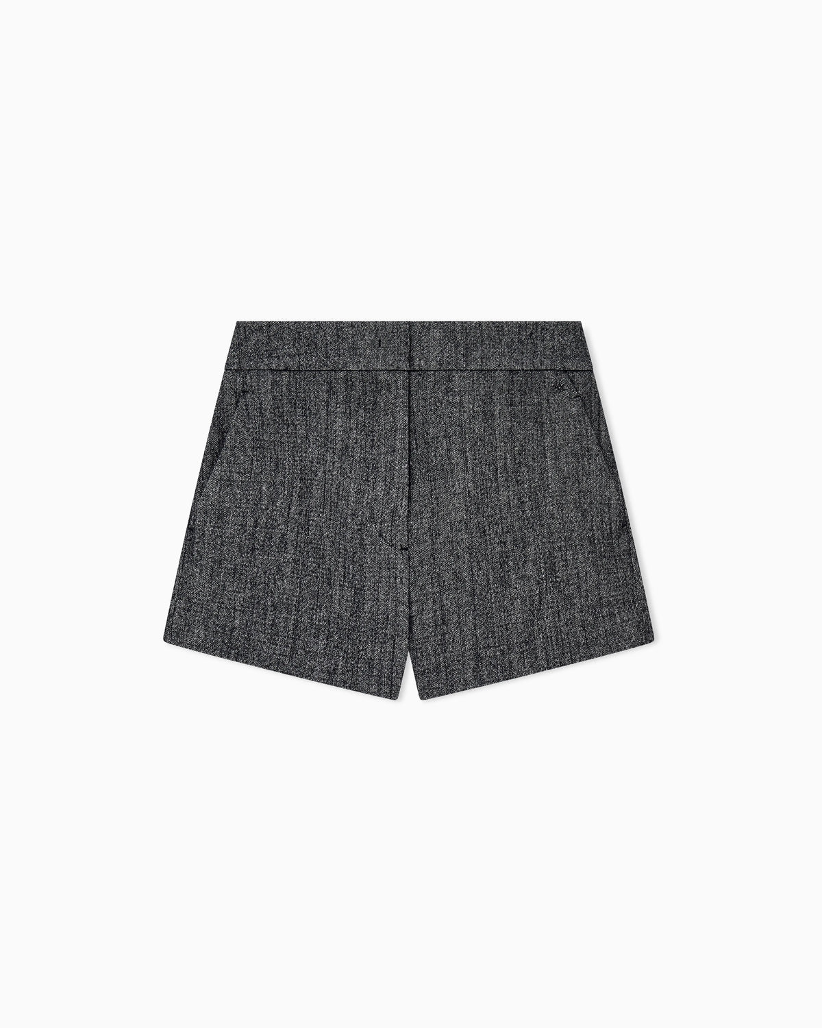 Slim fit shorts in stretch viscose and virgin wool