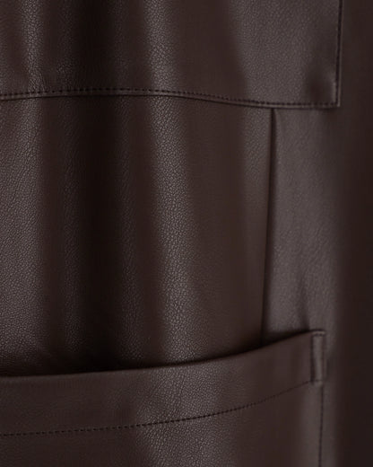 Oversized fit trousers in a coated fabric with rib details