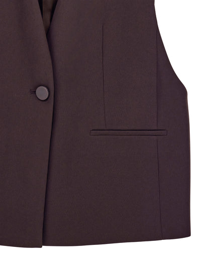 oversized Waistcoat in recycled crepe
