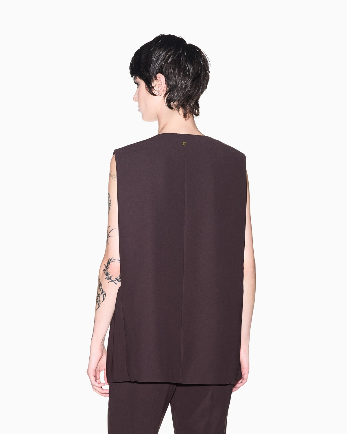 oversized Waistcoat in recycled crepe