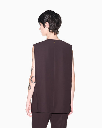 oversized Waistcoat in recycled crepe