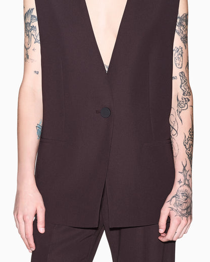 oversized Waistcoat in recycled crepe