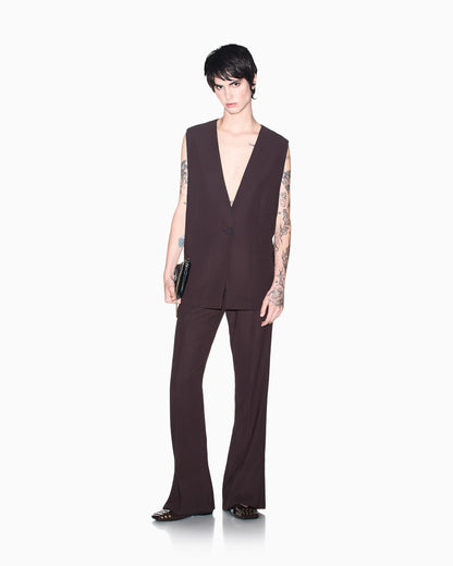 oversized Waistcoat in recycled crepe
