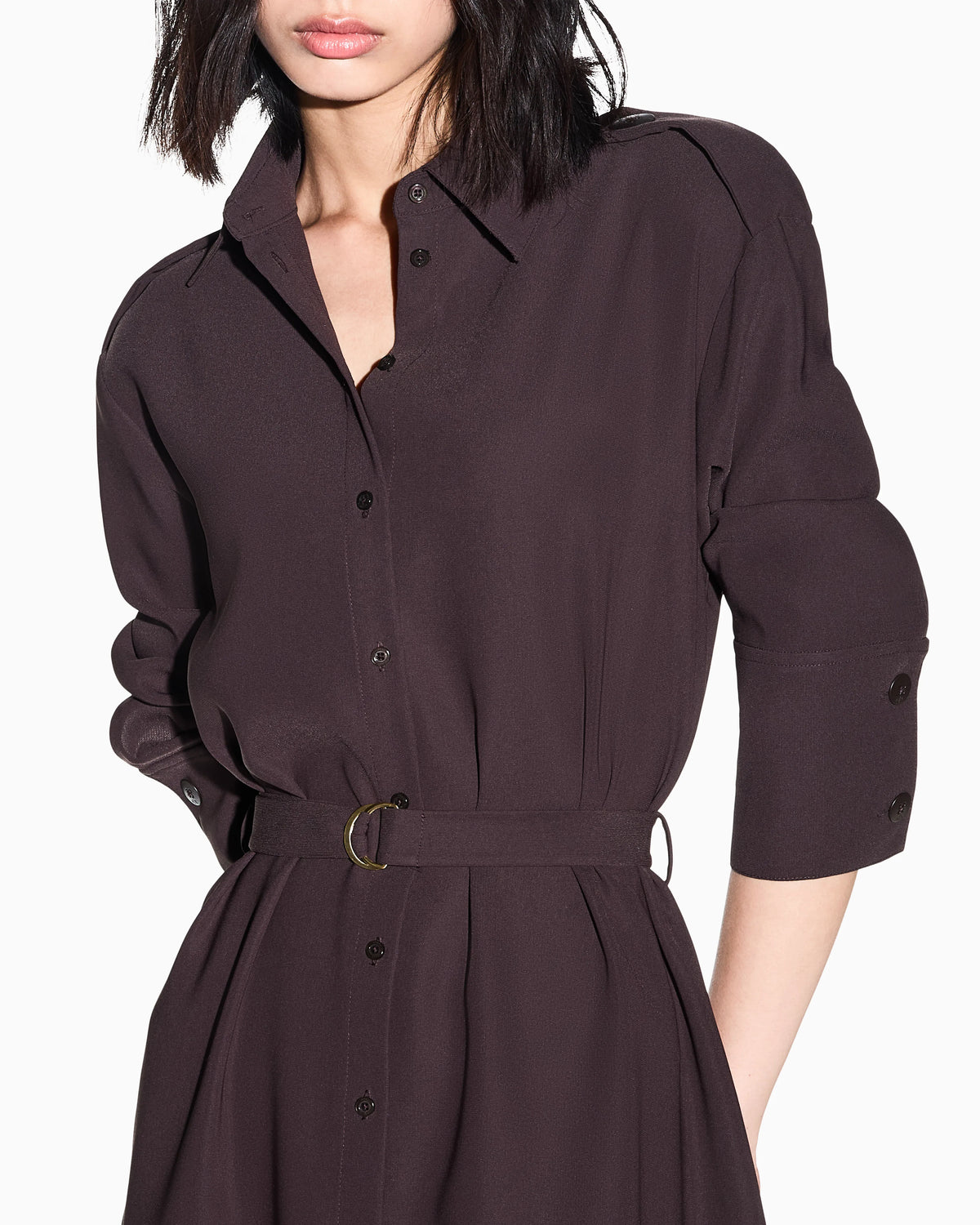 regular fit dress in recycled crepe