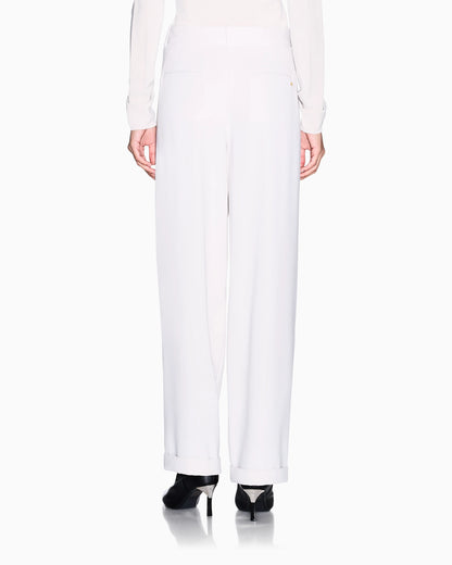 oversized Trouser in recycled crepe with belt