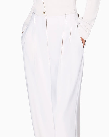 oversized Trouser in recycled crepe with belt