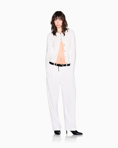 oversized Trouser in recycled crepe with belt