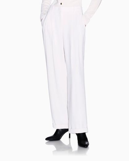 oversized Trouser in recycled crepe with belt