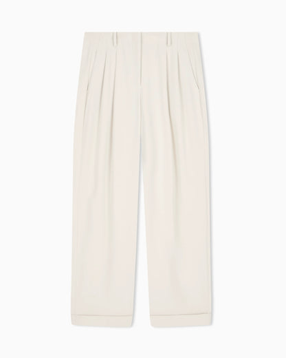 oversized Trouser in recycled crepe with belt