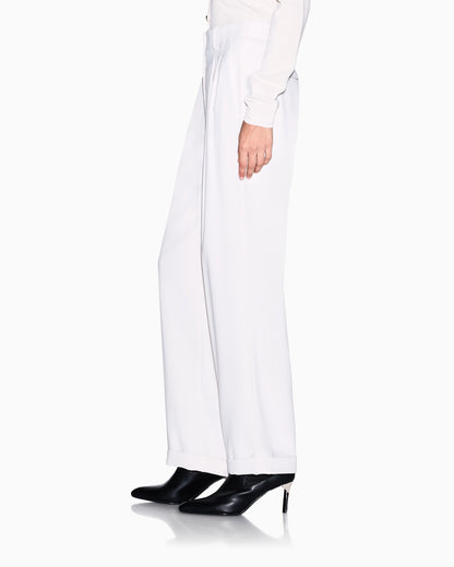 oversized Trouser in recycled crepe with belt