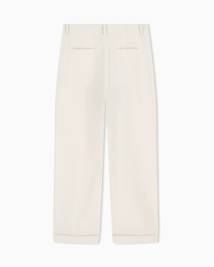 oversized Trouser in recycled crepe with belt