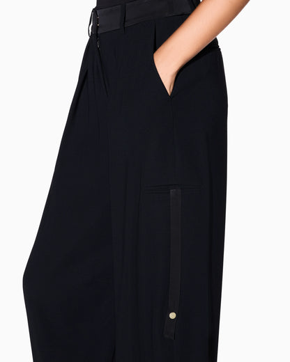 Oversized trousers with viscose