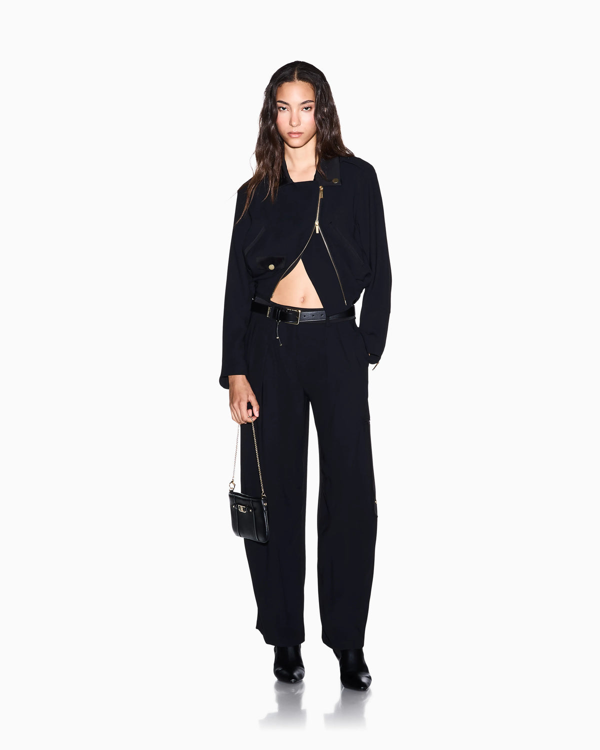 Oversized trousers with viscose
