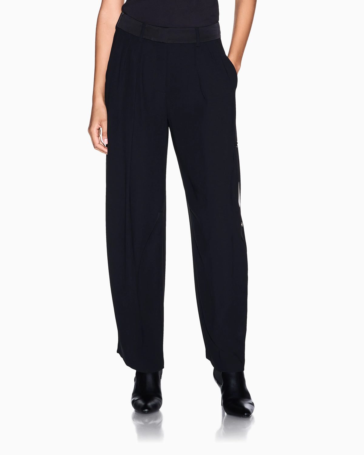 Oversized trousers with viscose