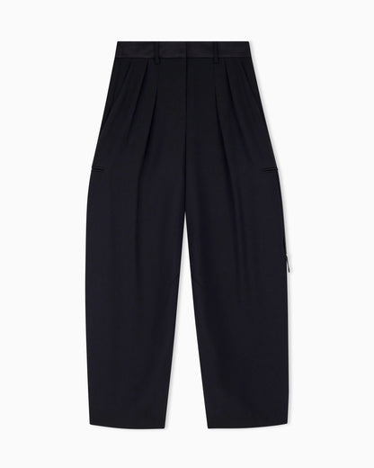 Oversized trousers with viscose