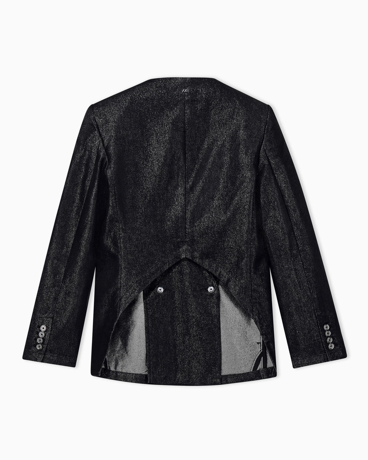 regular fit Blazer in rigid cotton denim with metallic yarn