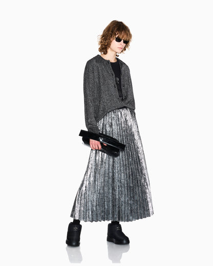 regular fit skirt in crinkle fabric