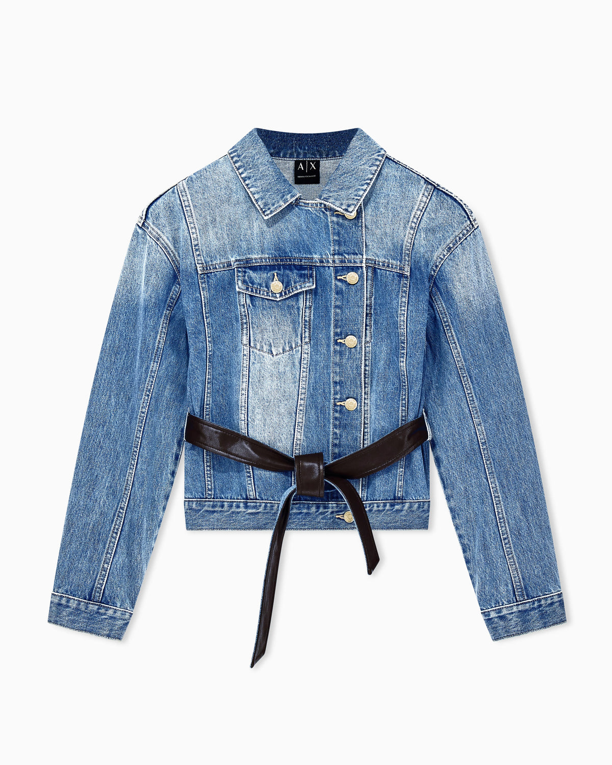 blouson jacket rigid cotton denim