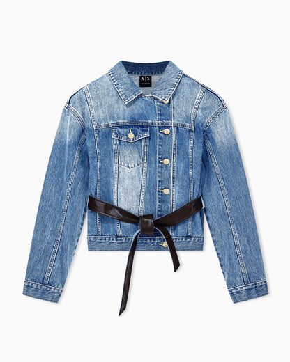 blouson jacket rigid cotton denim