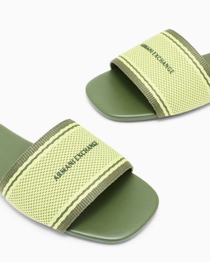 Flat Jacquard Fabric Sandals