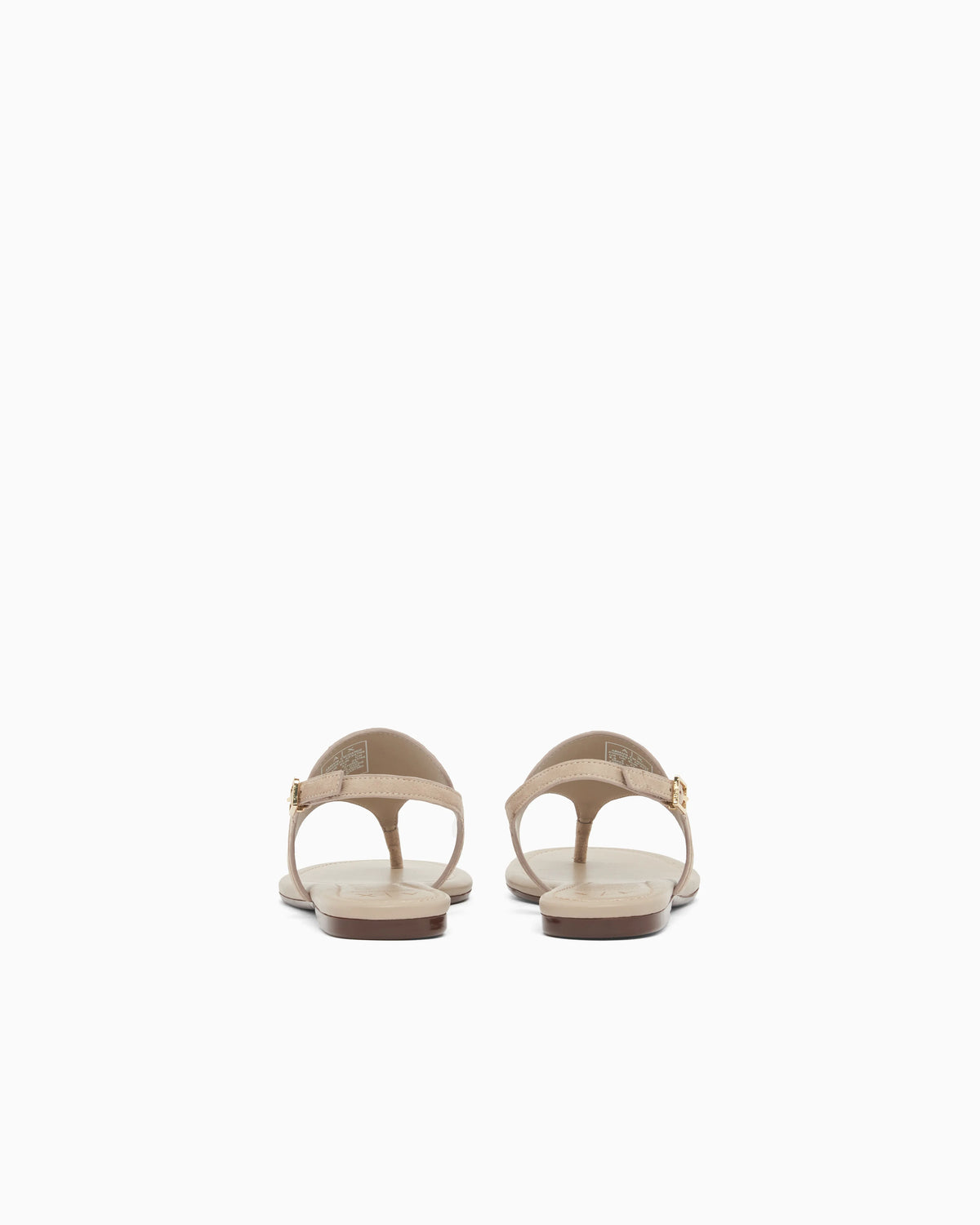 Microsuede sandals with embossed logo