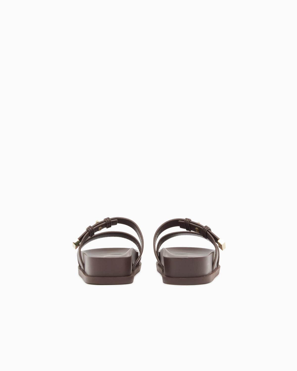 Two-strap slippers with buckle