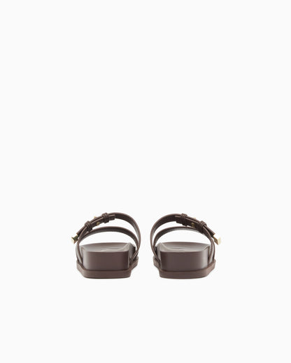 Two-strap slippers with buckle