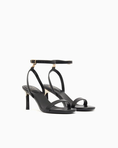 Open toe high heel with ankle strap