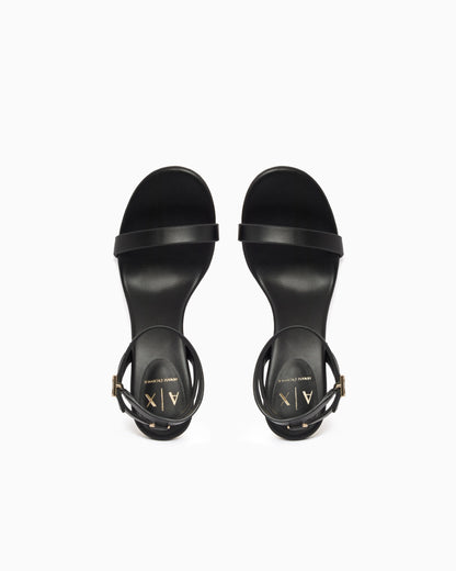 Open toe high heel with ankle strap